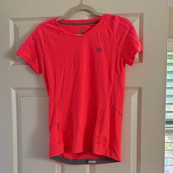 Adidas Women's Bright Pink Short Sleeve Tee - Picture 1 of 2